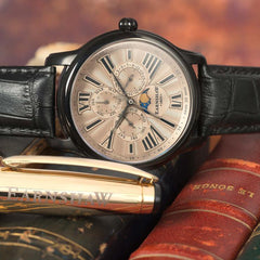 EARNSHAW LONGITUDE Swiss Quartz Grey Round Dial Men's WatchES-0025-04