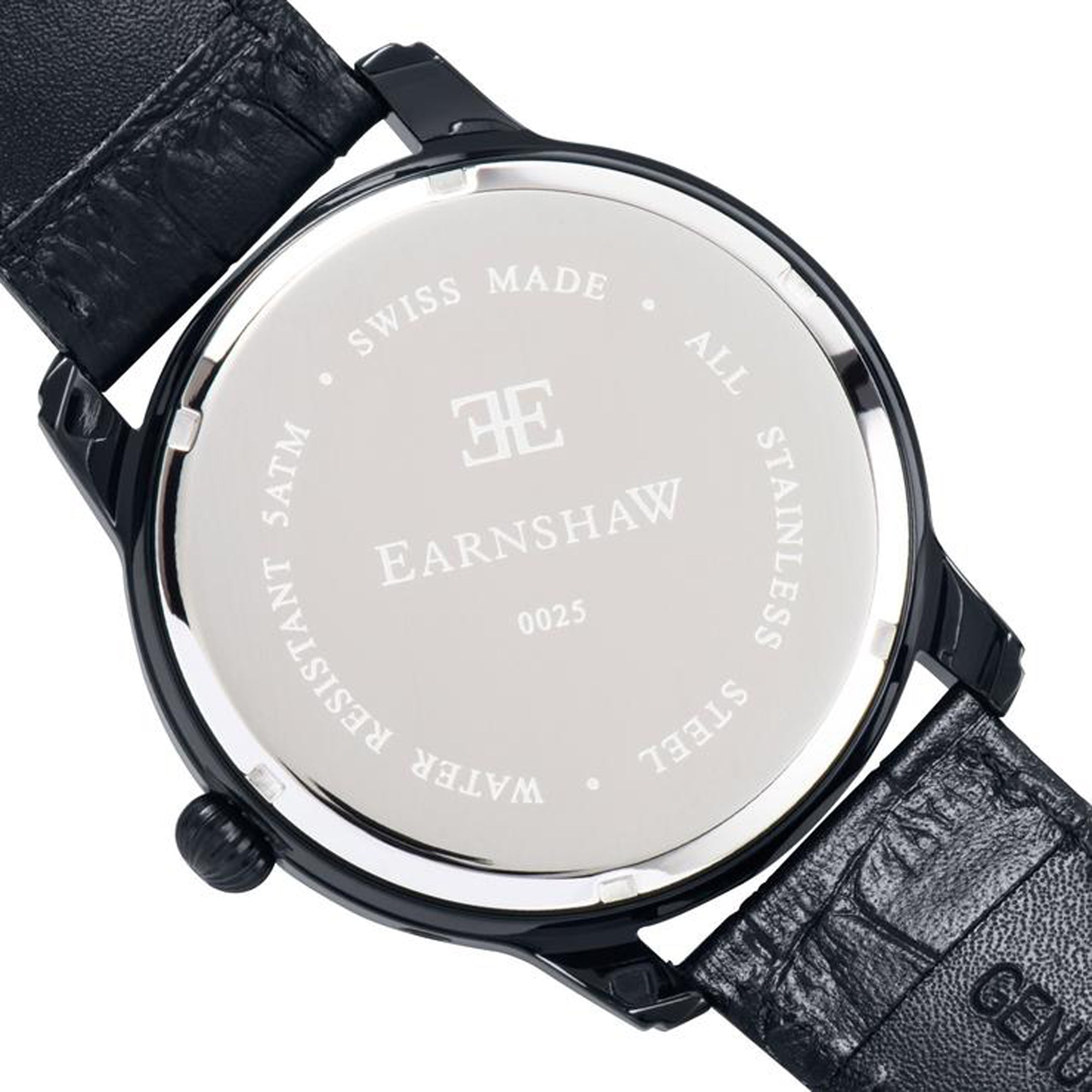 EARNSHAW LONGITUDE Swiss Quartz Grey Round Dial Men's WatchES-0025-04