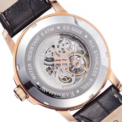 EARNSHAW BEAGLE Swiss Made Automatic Skeleton Round Dial Men's Watch- ES-0028-02