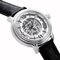 EARNSHAW LONGCASE Swiss Made Automatic Skeleton Round Dial Men's Watch- ES-0032-01