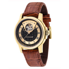 EARNSHAW BEAGLE Swiss Made Automatic Black Round Dial Men's Watch- ES-0035-03