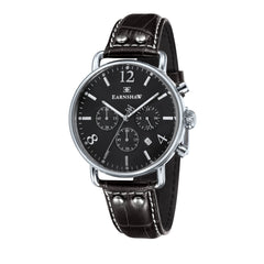 EARNSHAW INVESTIGATOR Chronograph Black Round Dial Men's Watch- ES-8001-08