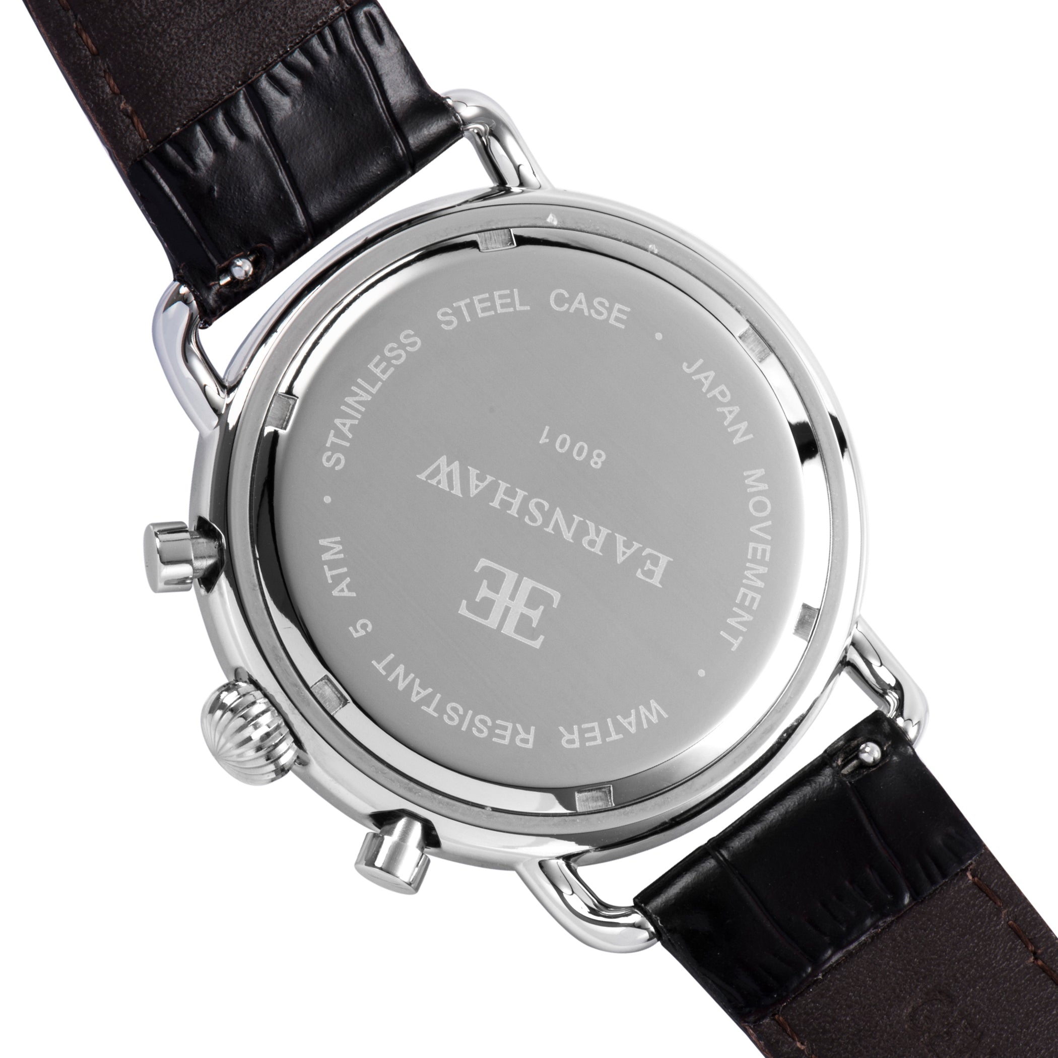 EARNSHAW INVESTIGATOR Chronograph Black Round Dial Men's Watch- ES-8001-08