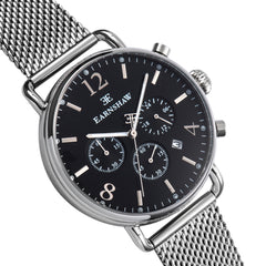 EARNSHAW INVESTIGATOR Chronograph Black Round Dial Men's Watch- ES-8001-11