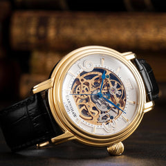 EARNSHAW LONGCASE Automatic Skeleton Round Dial Men's Watch- ES-8011-04