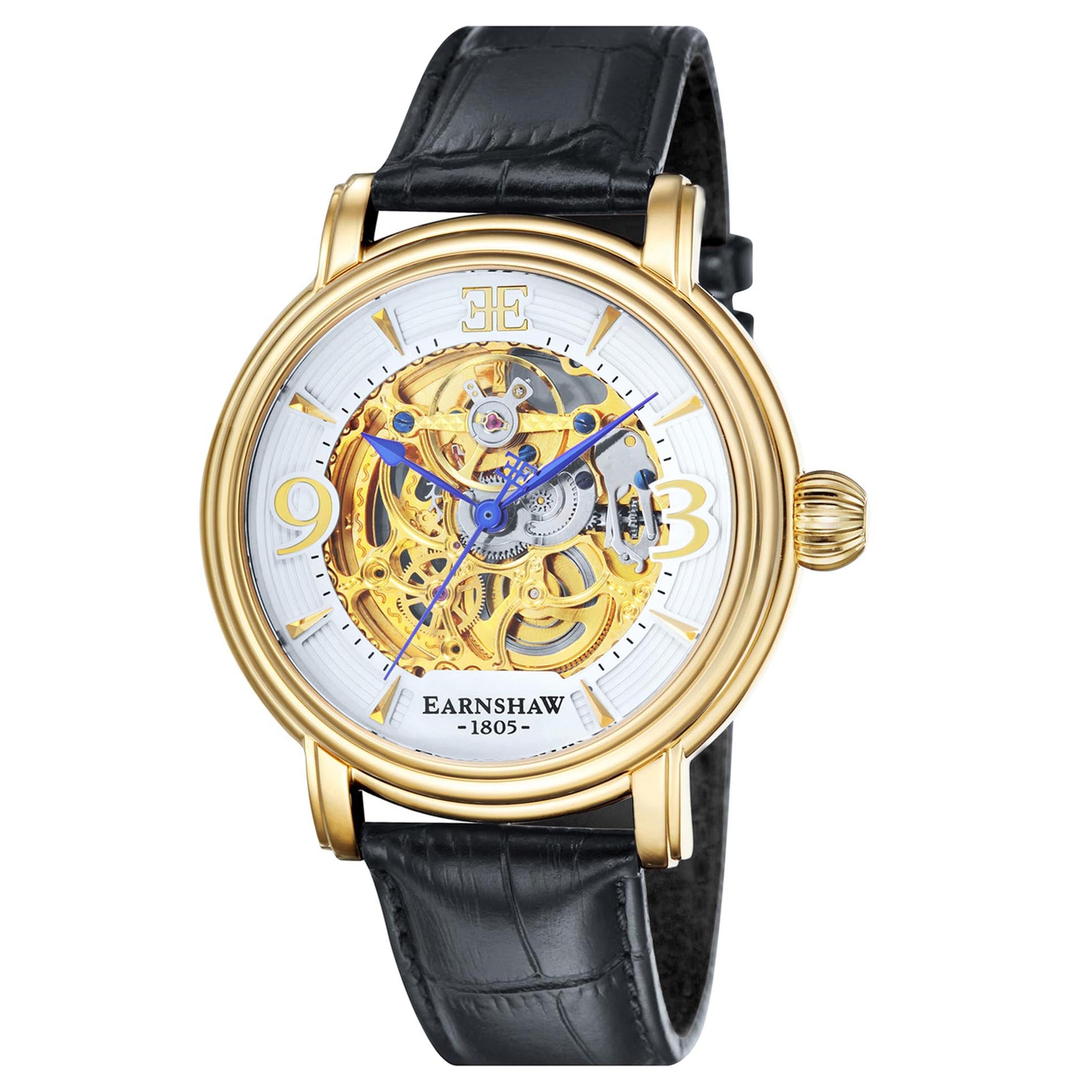 EARNSHAW LONGCASE Automatic Skeleton Round Dial Men's Watch- ES-8011-04