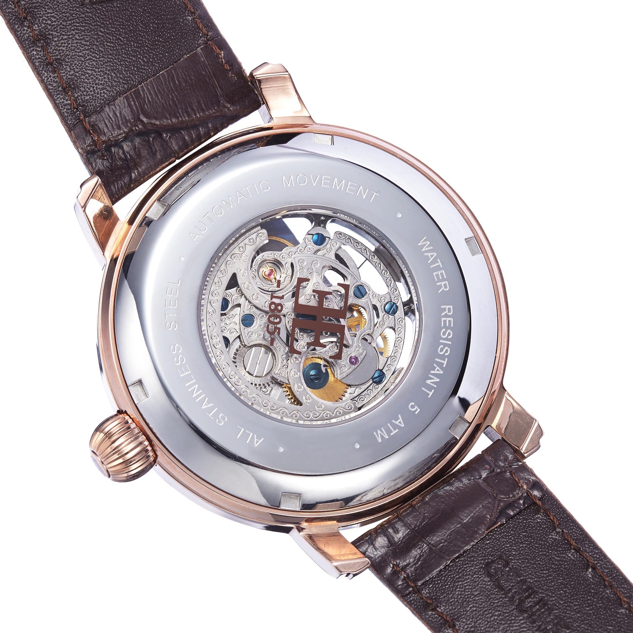 EARNSHAW LONGCASE Automatic Skeleton Round Dial Men's Watch- ES-8011-07