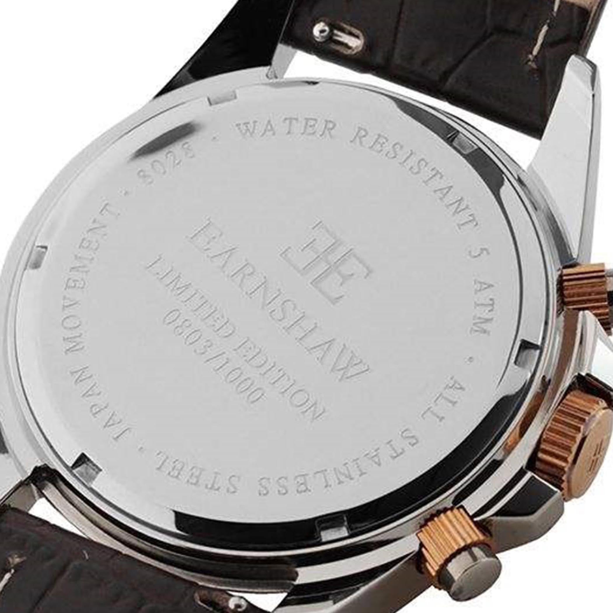 EARNSHAW COMMODORE Chronograph Silver Round Dial Men's Watch- ES-8028-09