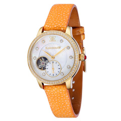 EARNSHAW LADY AUSTRALIS Mechanical Automatic MOP Round Dial Women's Watch- ES-8029-06