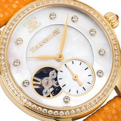 EARNSHAW LADY AUSTRALIS Mechanical Automatic MOP Round Dial Women's Watch- ES-8029-06