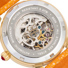 EARNSHAW LADY AUSTRALIS Mechanical Automatic MOP Round Dial Women's Watch- ES-8029-06