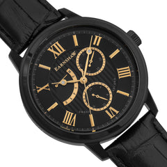 EARNSHAW CORNWALL Sweep Second Retrograde Multifunction Black Round Dial Men's Watch- ES-8060-05