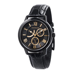 EARNSHAW CORNWALL Sweep Second Retrograde Multifunction Black Round Dial Men's Watch- ES-8060-05