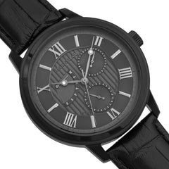 EARNSHAW CORNWALL Sweep Second Retrograde Multifunction Black Round Dial Men's Watch- ES-8060-06