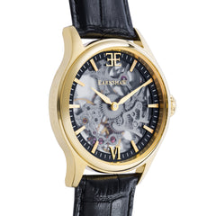 EARNSHAW BAUER Shadow Mechanical Skeleton Analogue Black Round Dial Men's Watch- ES-8061-03