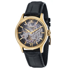 EARNSHAW BAUER Shadow Mechanical Skeleton Analogue Black Round Dial Men's Watch- ES-8061-03