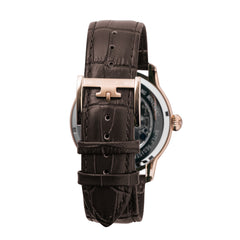 EARNSHAW LONGITUDE Mechanical Skeleton Analogue Brown Round Dial Men's Watch- ES-8062-02