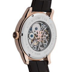 EARNSHAW LONGITUDE Mechanical Skeleton Analogue Brown Round Dial Men's Watch- ES-8062-02