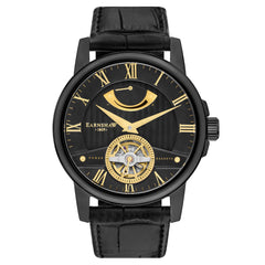 EARNSHAW FLINDERS Mechanical Automatic Black Round Dial Men's Watch- ES-8081-05