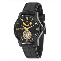 EARNSHAW FLINDERS Mechanical Automatic Black Round Dial Men's Watch- ES-8081-05