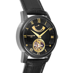 EARNSHAW FLINDERS Mechanical Automatic Black Round Dial Men's Watch- ES-8081-05