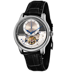 EARNSHAW LONGITUDE REGULATOR OPEN HEART Mechanical Automatic Grey Round Dial Men's Watch- ES-8085-02