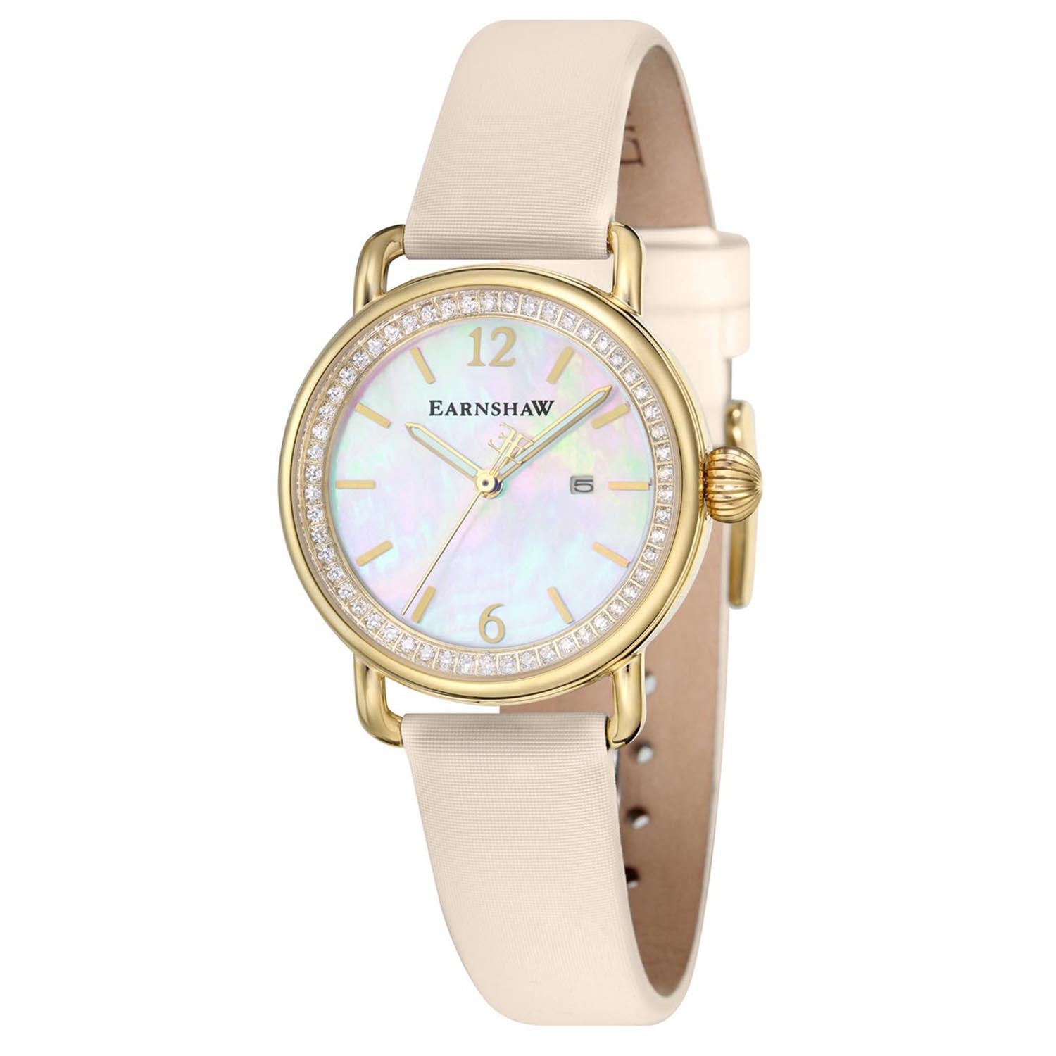 Earnshaw INVESTIGATOR Analog White MOP Round Dial Women's Watch -  ES-8092-03