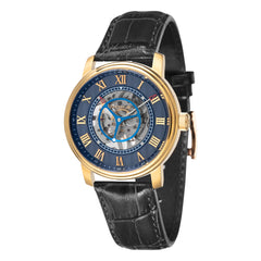 EARNSHAW WESTMINSTER Mechanical Skeleton Blue Round Dial Men's Watch- ES-8096-02