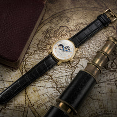 EARNSHAW WESTMINSTER Mechanical Skeleton Silver Round Dial Men's Watch- ES-8097-02