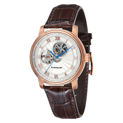 EARNSHAW WESTMINSTER Mechanical Skeleton Silver Round Dial Men's Watch- ES-8097-03