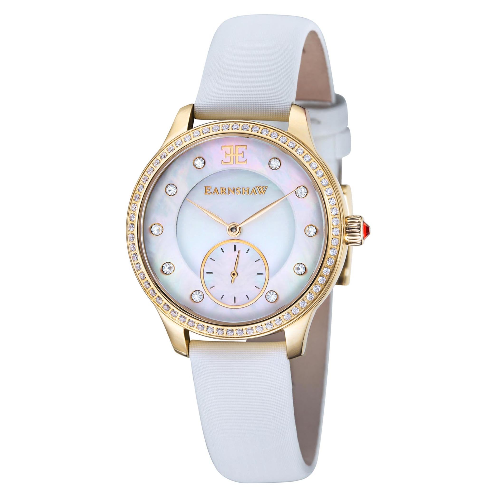 EARNSHAW LADY AUSTRALIS Quartz MOP Round Dial Men's Watch- ES-8098-03