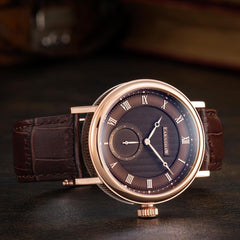 EARNSHAW BEAUFORT MULTI-FUNCTION Quartz Brown Round Dial Men's Watch- ES-8102-03