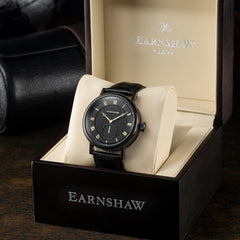 EARNSHAW BEAUFORT Multifunction Black Round Dial Men's Watch- ES-8102-04