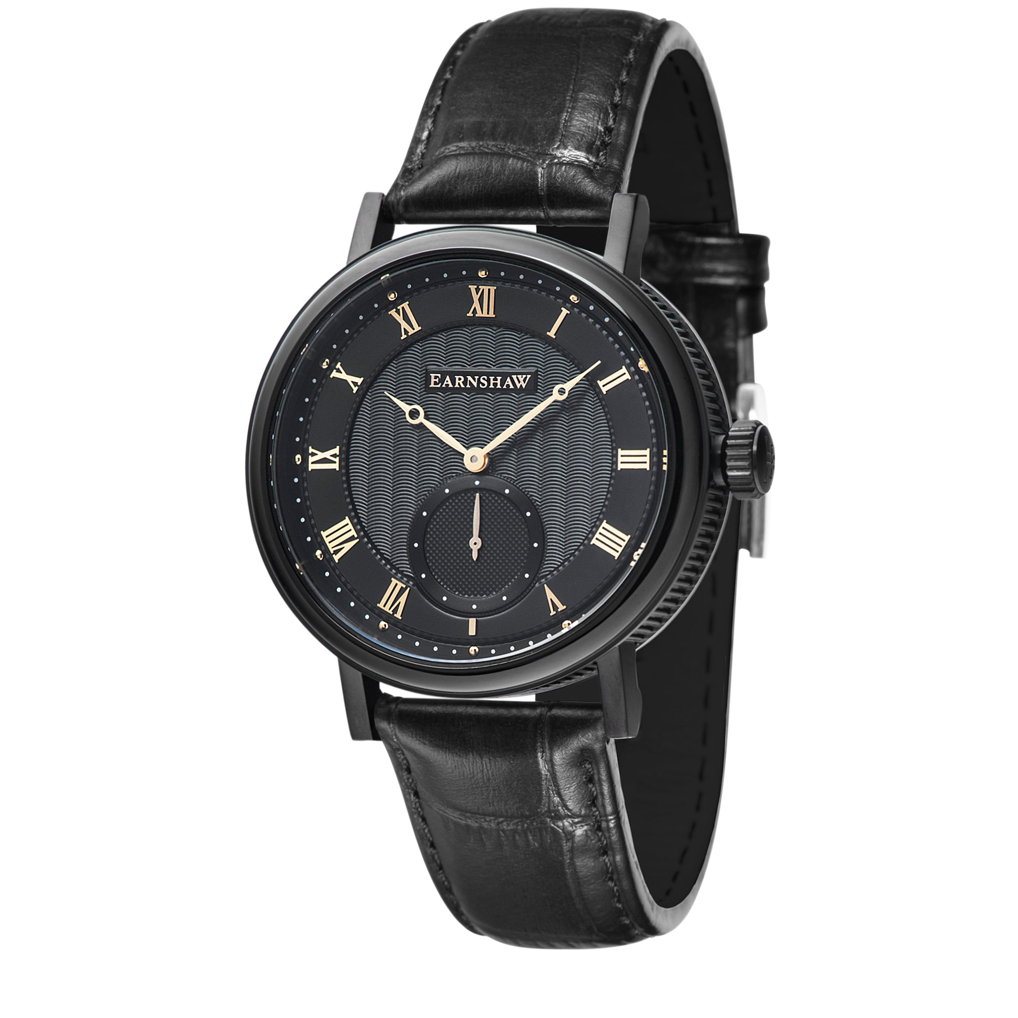 EARNSHAW BEAUFORT Multifunction Black Round Dial Men's Watch- ES-8102-04