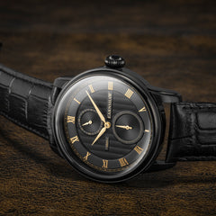 EARNSHAW LONGITUDE Multifunction Black Round Dial Men's Watch- ES-8106-03