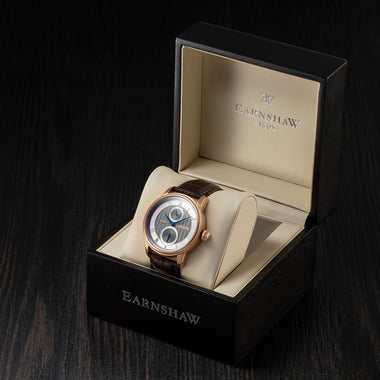 EARNSHAW LONGITUDE Multifunction Grey Round Dial Men's Watch- ES-8106-06