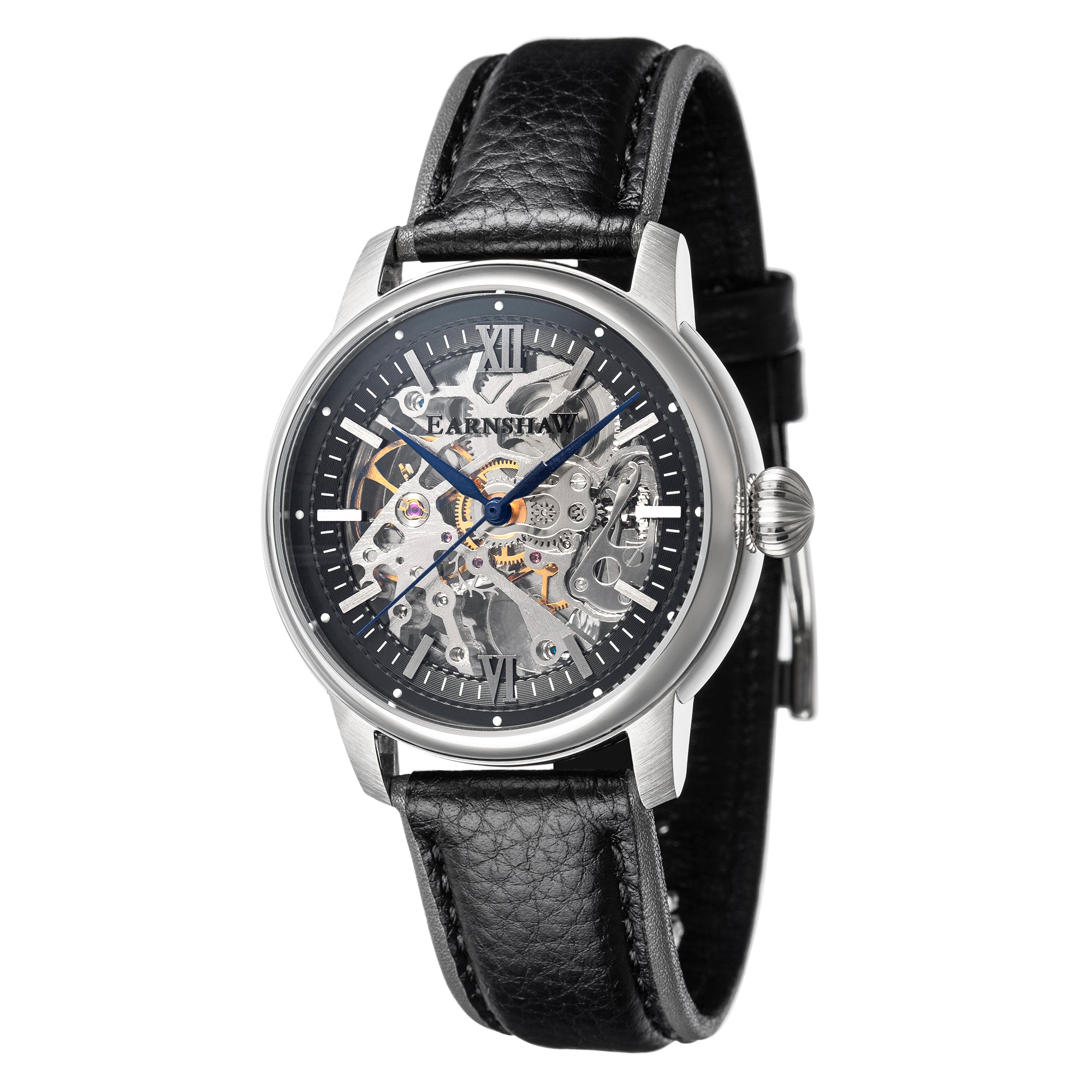 Earnshaw CORNWALL Skeleton Automatic Black Round Dial Men's Watch - ES-8110-01