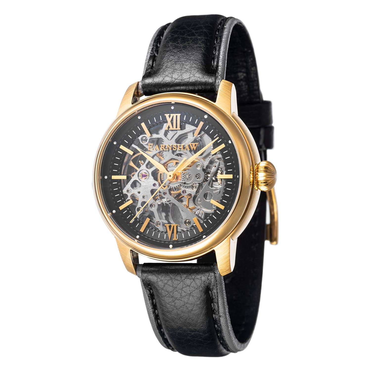 EARNSHAW CORNWALL Skeleton Automatic Round Dial Watch For Men - ES-8110-03