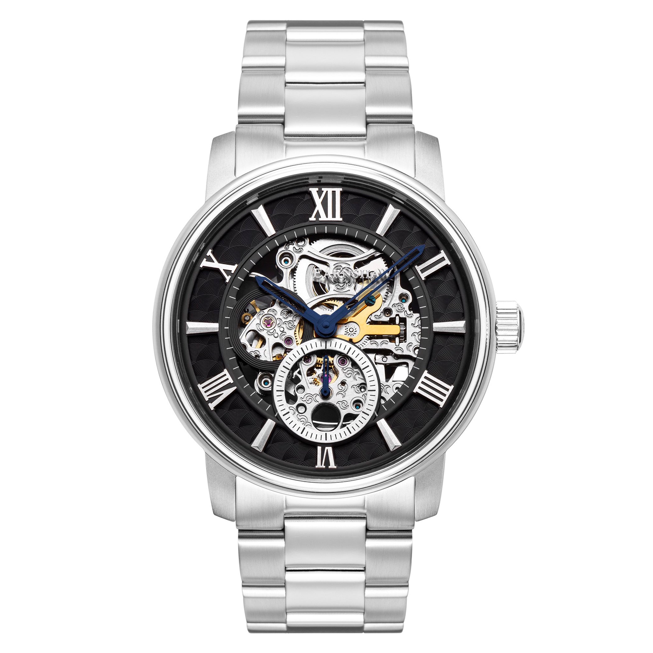 EARNSHAW Limited Edition WHITEHALL Automatic Black Round Dial Men's Watch- ES-8120-22