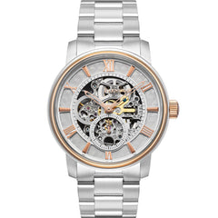 EARNSHAW Limited Edition WHITEHALL Automatic Silver Round Dial Men's Watch- ES-8120-66