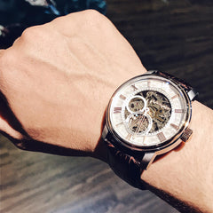 EARNSHAW Limited Edition WHITEHALL Automatic Silver Round Dial Men's Watch- ES-8120-66