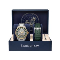 EARNSHAW Limited Edition LONGITUDE Automatic Grey Round Dial Men's Watch- ES-8126-11