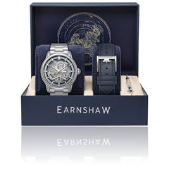 EARNSHAW Limited Edition LONGITUDE Automatic Grey Round Dial Men's Watch- ES-8126-33