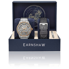 EARNSHAW Limited Edition LONGITUDE Automatic Grey Round Dial Men's Watch- ES-8126-44