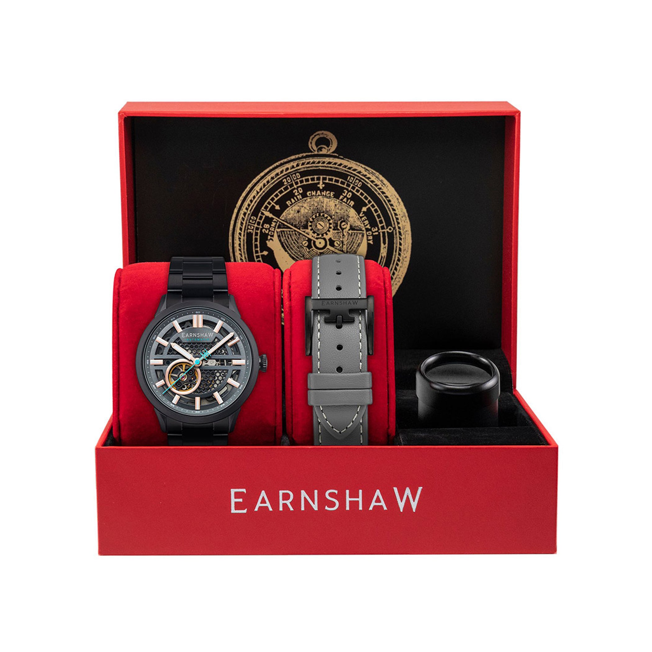 EARNSHAW Limited Edition VENTUS Automatic Grey Round Dial Men's Watch- ES-8127-55