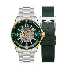 EARNSHAW DUNCAN Limited Edition Automatic Skeleton Round Dial Men's Watch with Additional Strap-ES-8129-33