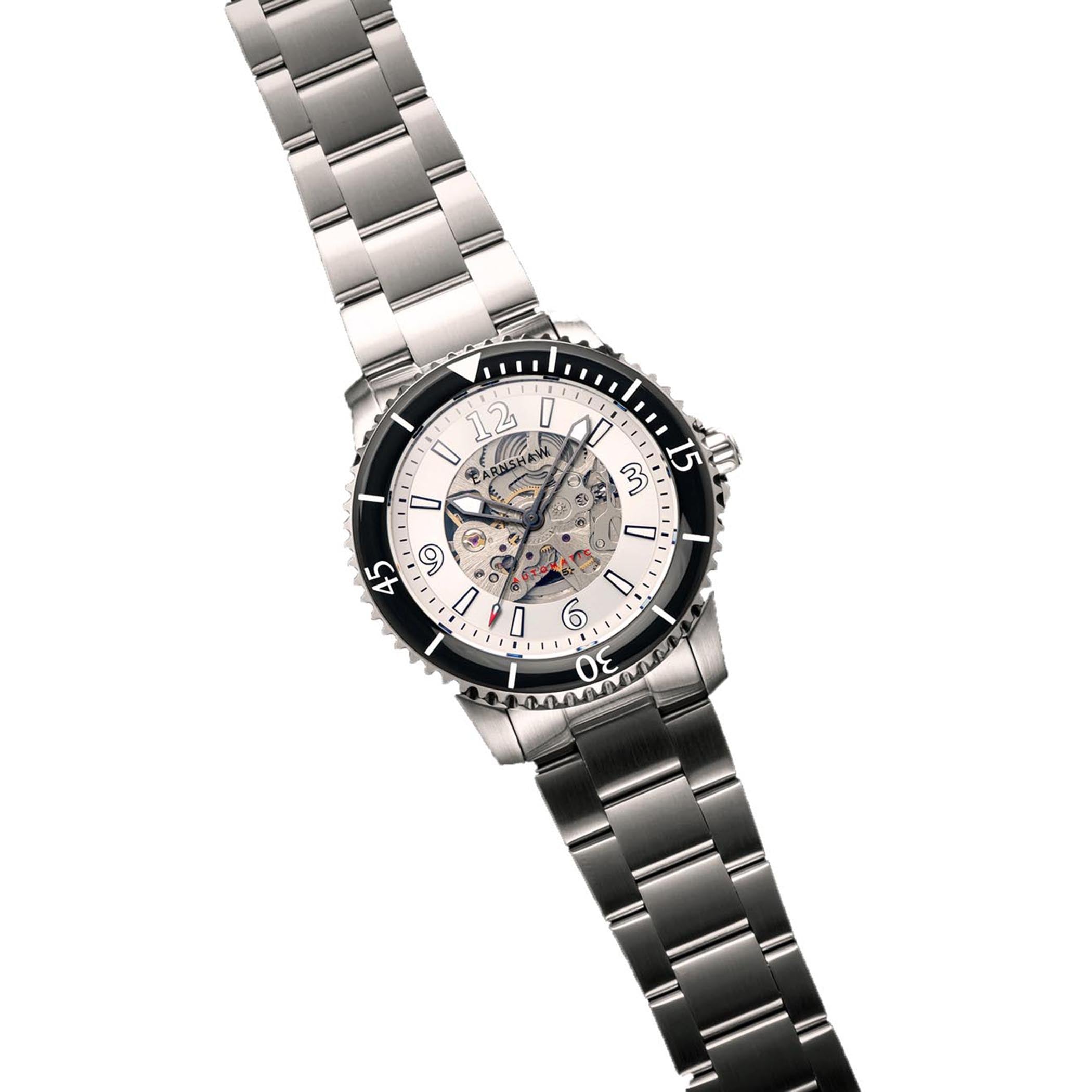 EARNSHAW DUNCAN Limited Edition Automatic Skeleton Round Dial Men's Watch with Additional Strap- ES-8129-44