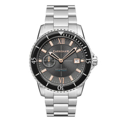EARNSHAW HAWKE LIMITED EDITION Automatic Grey Round Dial Men's Watch- ES-8133-55