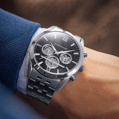 EARNSHAW DISCOVERY Japan Quartz Black Round Dial Men's WatchES-8135-11