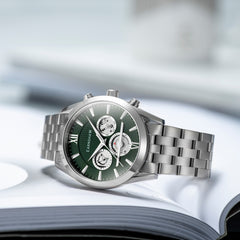 EARNSHAW DISCOVERY Japan Quartz Green Round Dial Men's WatchES-8135-22